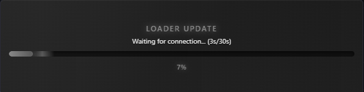 Loader stuck on Waiting for connection
